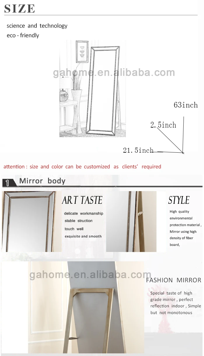 Wonderbaar Decorative Dressing Mirror /standing Floor Mirror/making Up Mirror UI-65