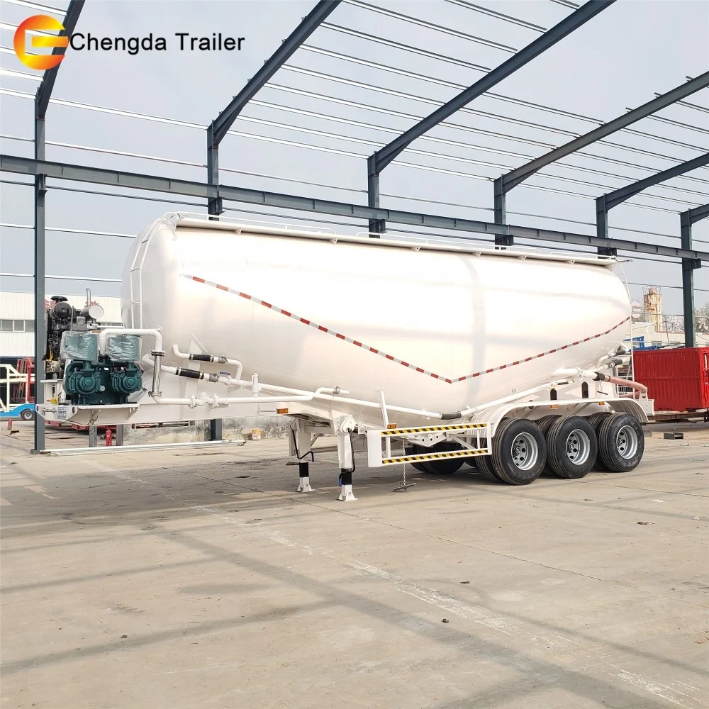 Heavy Capacity Chengda 3 Axle 35cbm 40cbm 50cbm Bulk Cement Tanker