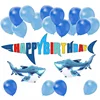 Shark Birthday Party Decoration Pack Shark Zone Beach Sea Ocean Theme Bday Banner Balloon Set