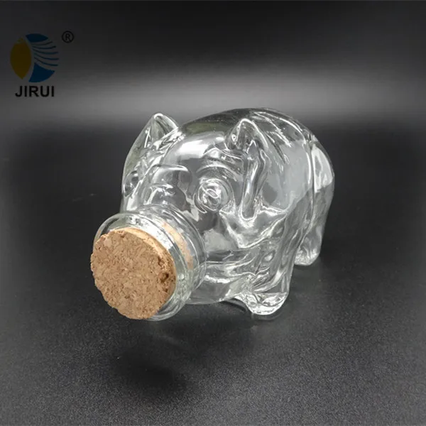 Animal Shaped Bottle Small Decorative Glass Jar For Gift Wishing Bottle