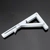 Folding Shelf Bracket Stainless Steel Triangle Wall Mount Support White Heavy Duty Shelf Brackets 2 PCS