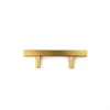 Stainless Steel Gold Cabinet Pulls Kitchen Hardware Drawer Pulls Knobs Square T Bar Brushed Brass Cupboard Door Handles