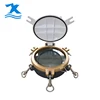Marine brass round bolted fixed window