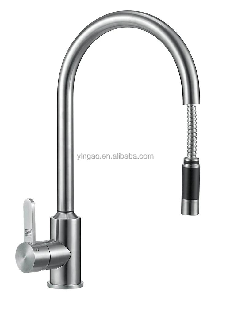 Modern Brushed 304 Stainless Steel Upc 3 Way German Kitchen Faucet