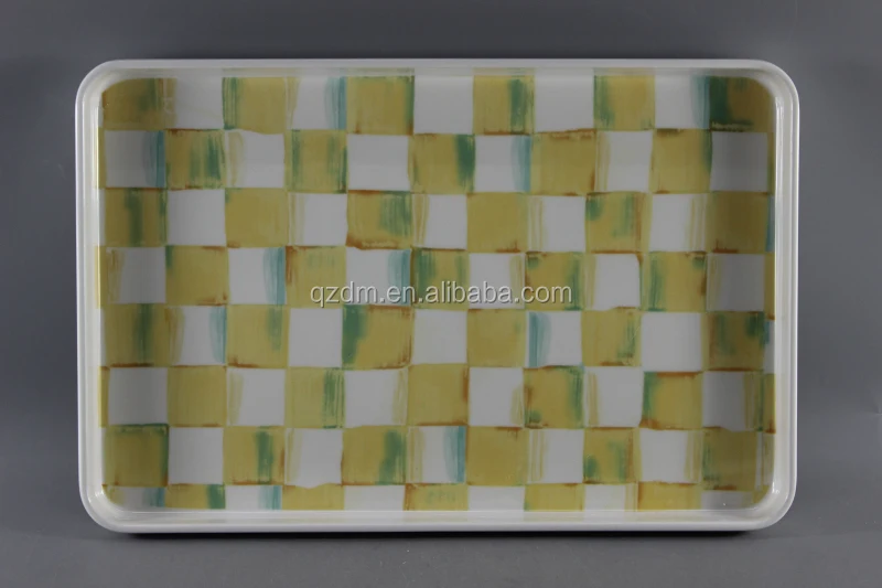 Tartan design 15.5" Melamine Serving tary ,Tea tray