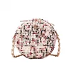round cakes package handbag lady shopping Bag flower rhomboids woolen fashion mini Handbags