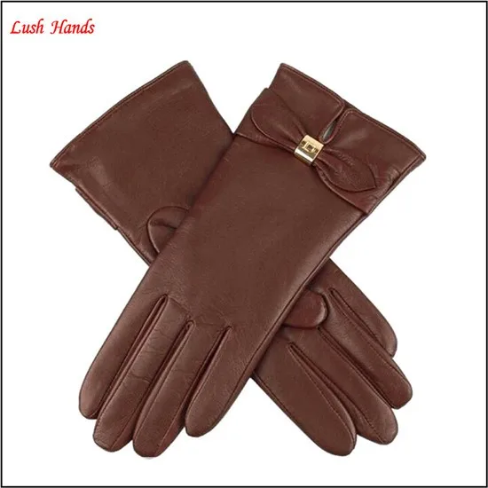 women's winter Genuine Leather hand Gloves