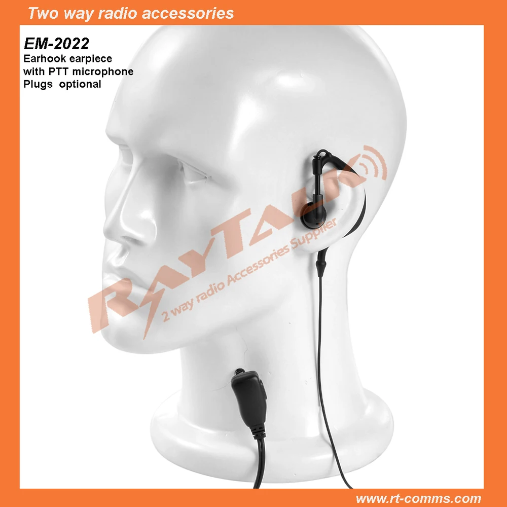 Two Way Radio Earpiece With Earhook And Earbud /police Radio Earpiec