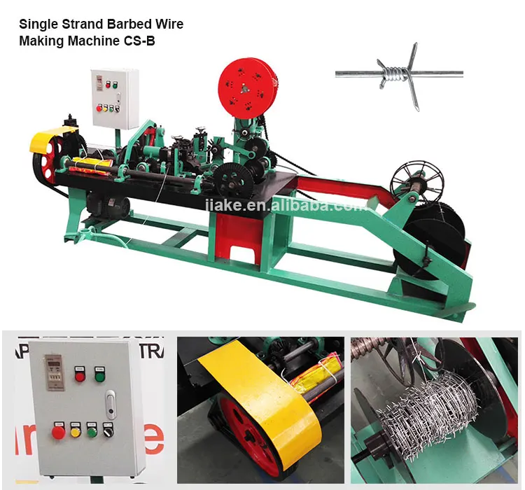 High speed barbed wire making machine