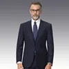 Custom fashion handmade quality 2 pieces 100% wool men's suits mens bespoke suit