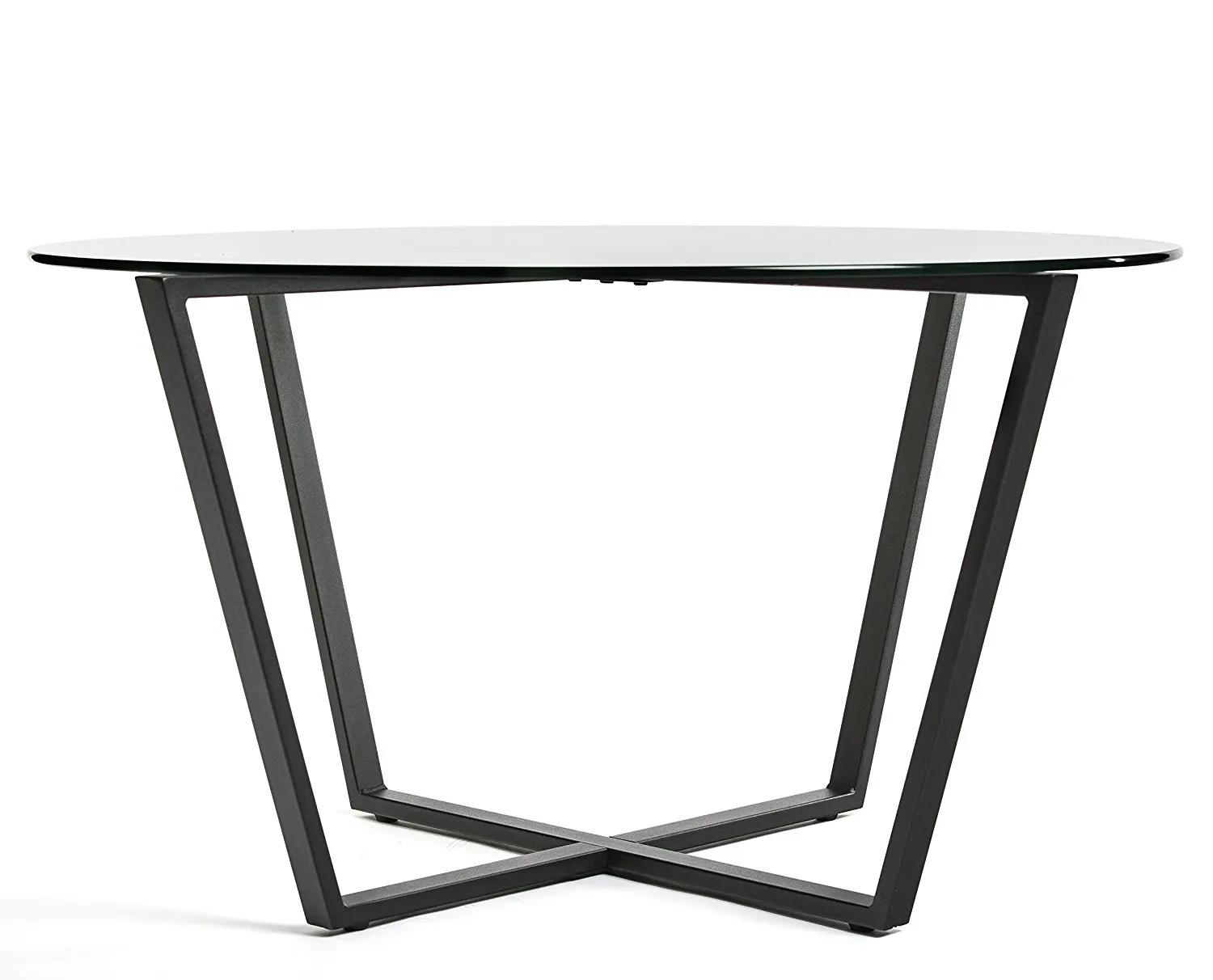 Clean Glass Coffee Table with metal frame