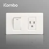 China Manufacturers American Standard 3 Pin Electrical Socket and 1 Gang Switch