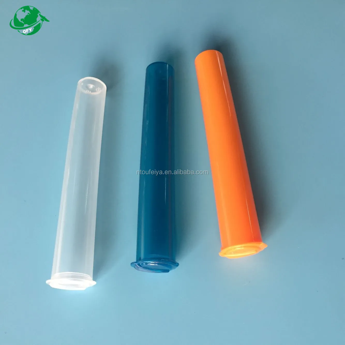 Pop Top Child Proof Plastic Tube Hinged Lid Pre Roll Tube Joint Tubes