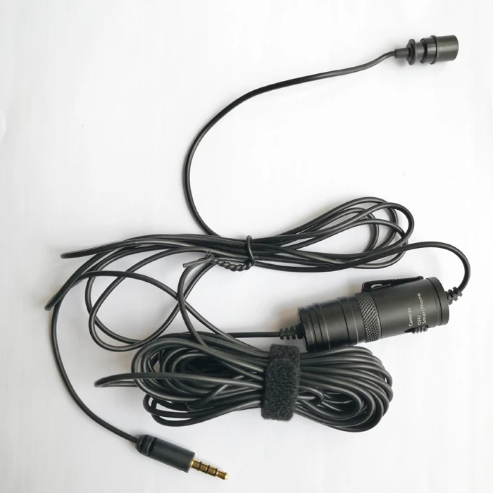 Microfone de Lapela Camera Microfone Video Recorder Mic para Smartphone Canon Nikon DSLR Zoom Camcorder