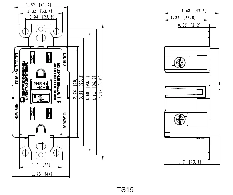 New Version Ul Listed Standard Gfci Outlet 515r Electrical Sockets Buy Gfci Outlet,515r Gfci