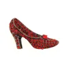 Yiwu Factory Direct Selling Red Crystal Rhinestone Heels Brooch For Women