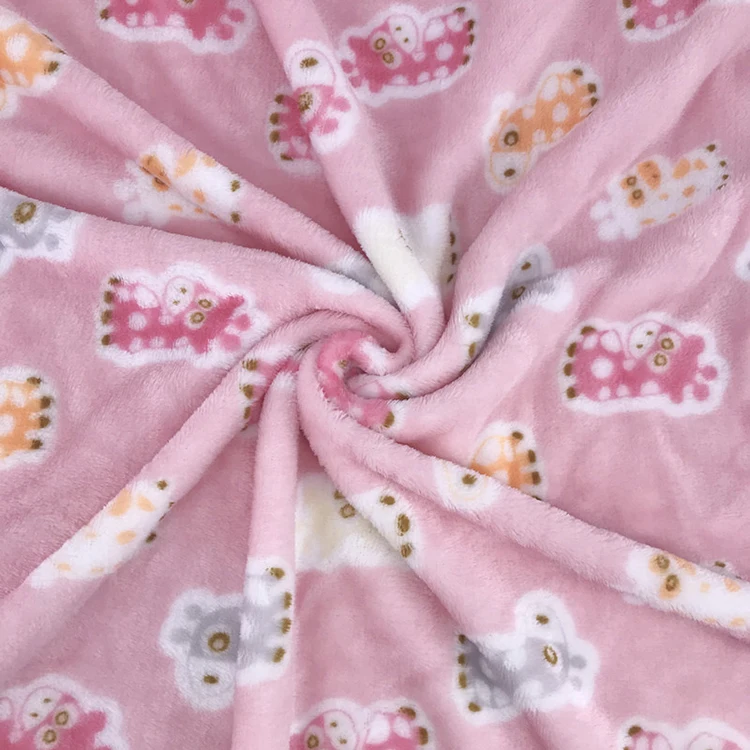 Polyester Flannel Fleece Fabric Rolls Per Meter For Pajamas Toy And