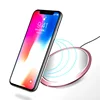 2019 new design fast charging pad 5w 7.5w 10w metal Illuminated LOGO wireless charger for iphone