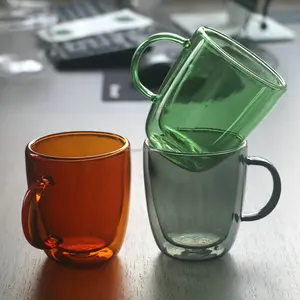 colored glass coffee cups