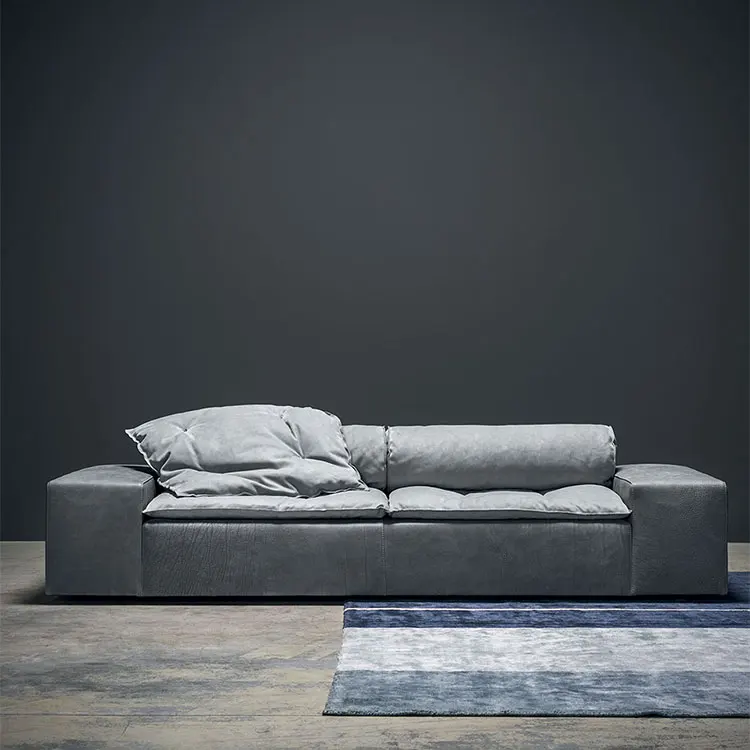 Corner sofa modern Italy combination sofa living room furniture light luxury sofa PU leather sectional