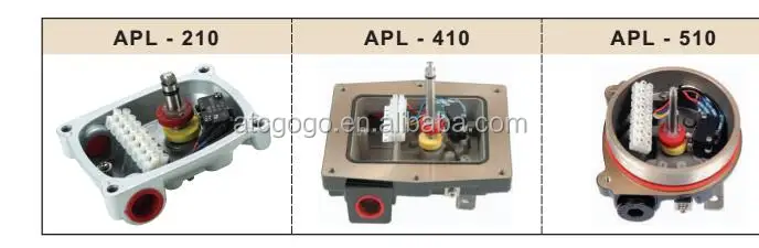 APL-210N Caja de interruptor de límite Mecánico Micro Motion Limits Interruptores Indicador de posición de válvula para actuador neumático AC DC 250V 125V 