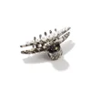 acetate 8cm simple pearl hair claw 5 tooth strip hair claw Black gold thread hair claws