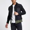 Brand Quality Man Wear Sand Washed Black Denim Jacket Wholesale