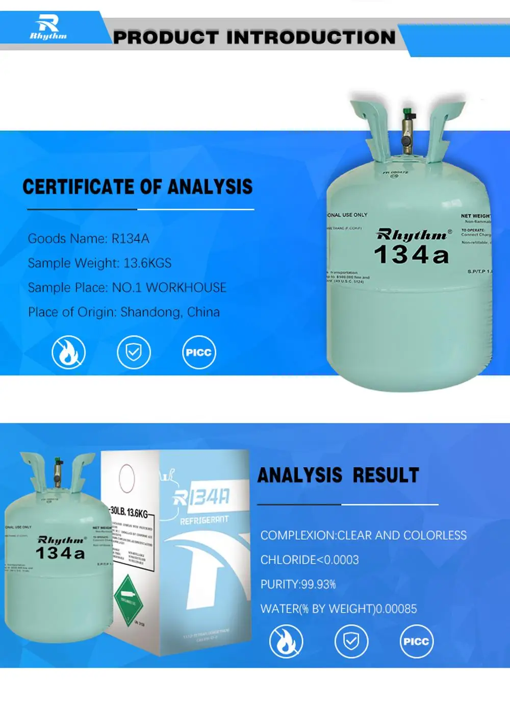 Disposable Cylinder Refrigerant Gas (r134a R410a R141b R404a R407c R507