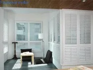 french door wooden indoor window plantation shutters
