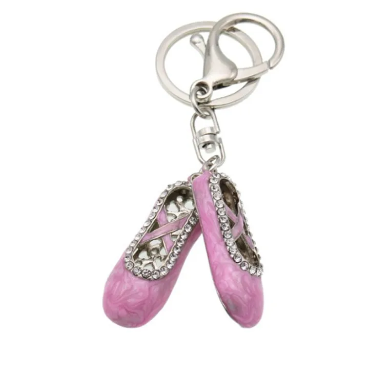Fashion Mini Dance Shoe Keychain Women Ballet Key Chain Party Sweet
