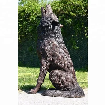 Garden Decoration Bronze Howling Wolf Statue Buy Wolf Statue