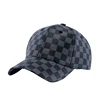 Hot Sale Leather Leisure Plaid Cap For Men And Women In The United States And Europe Cross - border Baseball Cap