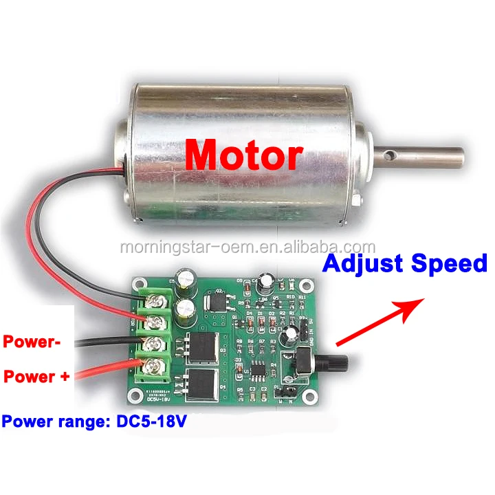 DC motor speed controller DC5~18V PWM permanent magnet motor control board 10A