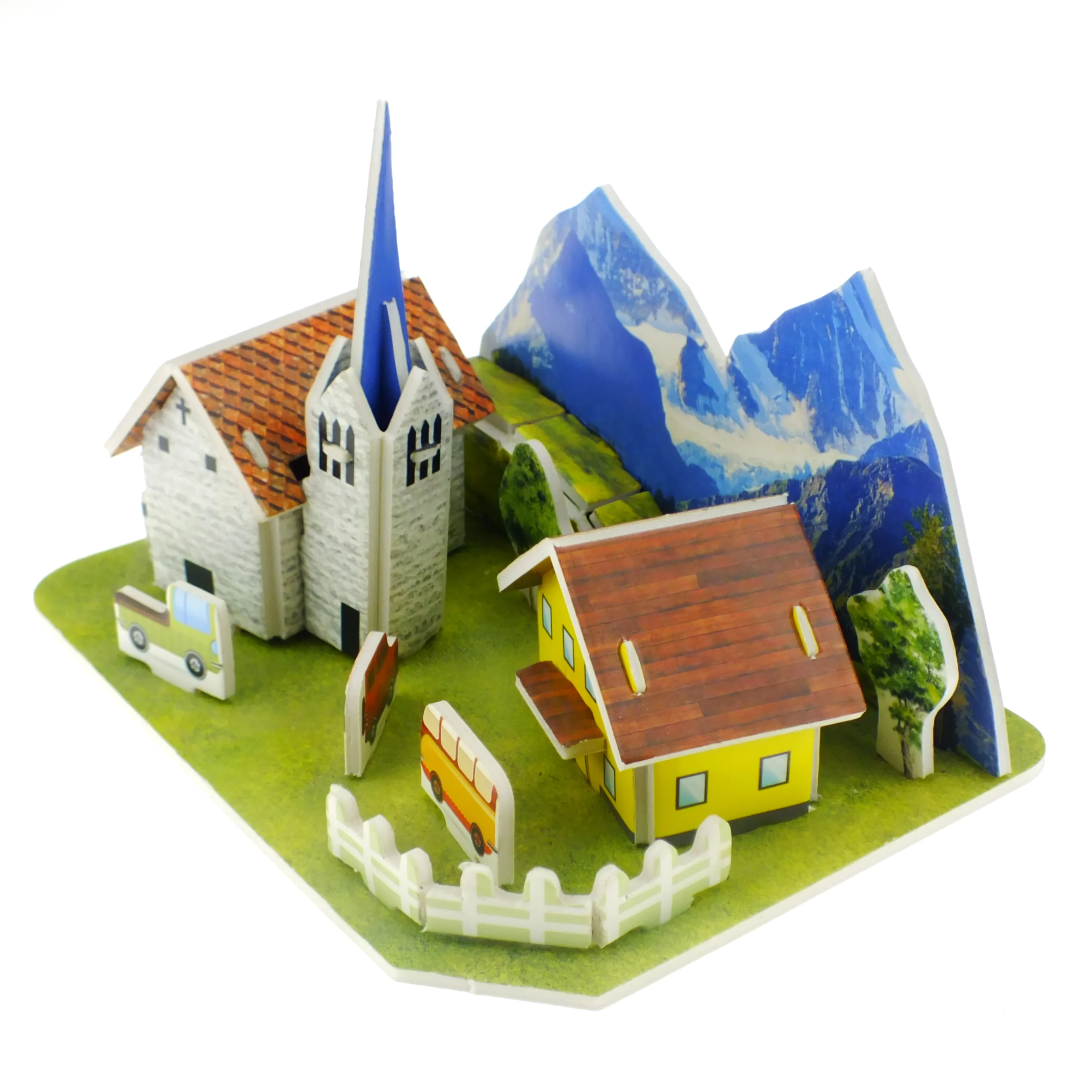 益智玩具  拼图 name: countryside villa paper puzzle souvenir