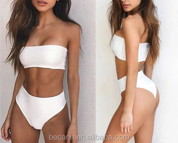 bandeau bikini high waist