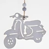 Pink Creative Motorbike Shape Hanging in wood with bell for Easter decoration