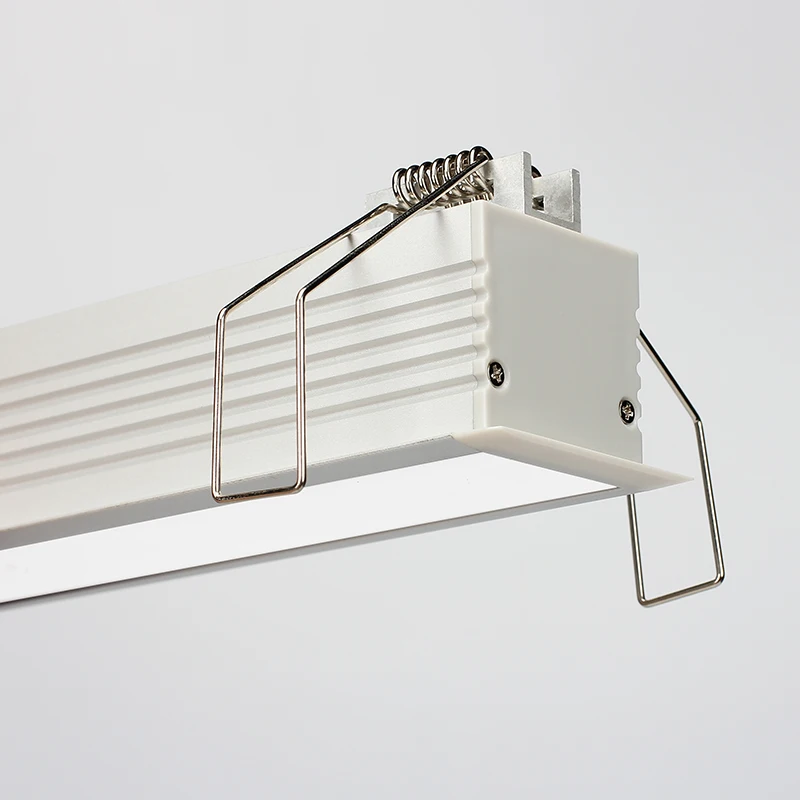 Recessed Linear LED aluminium profile for led strips lighting with spring clip