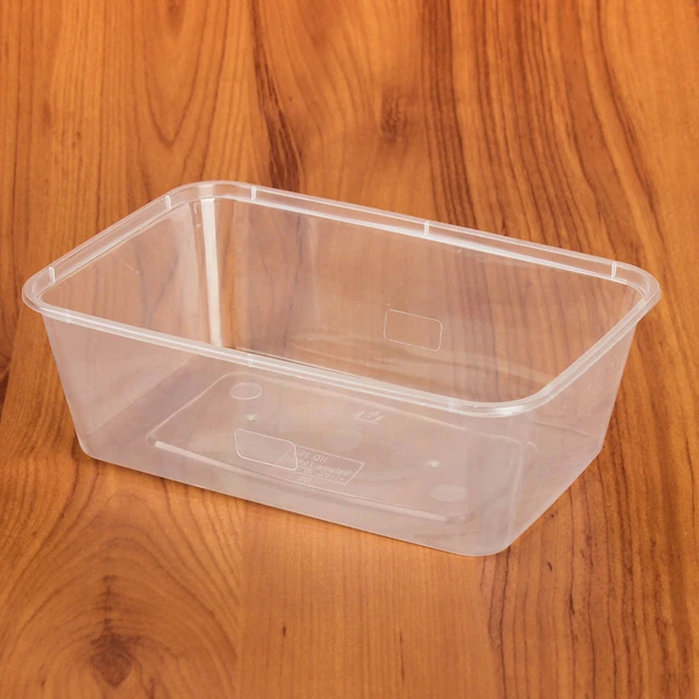 Factory Supply 750ml Rectangular Plastic Pp Tubs With Clear Lid
