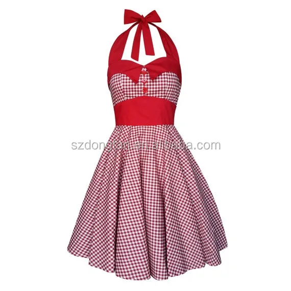 red gingham summer dress