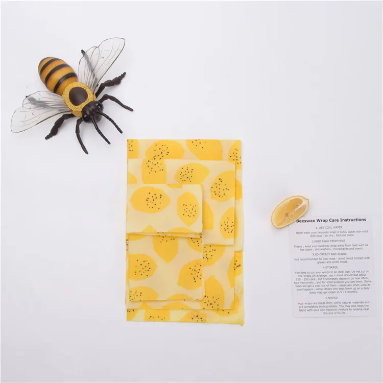 2019 Factory Wholesale Natural Bees Wax Reusable Vegan Beeswax Food Wrap