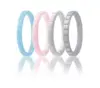 Custom Unique womens stackable silicone rings