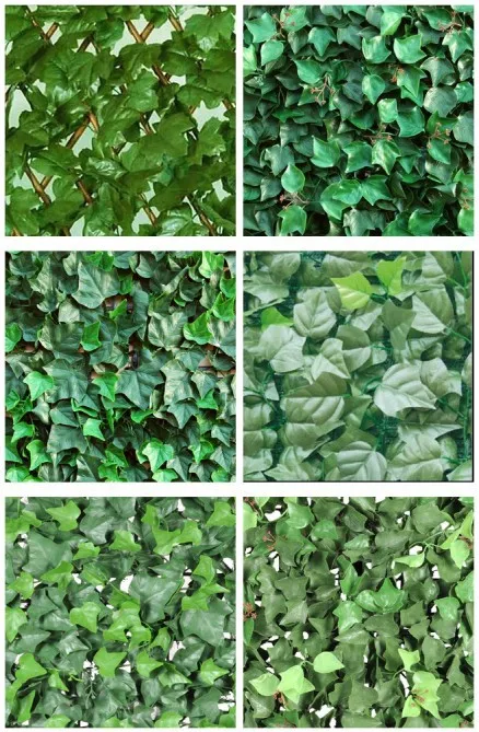 Vallas de plástico con arbustos perennes artificiales decorativos para