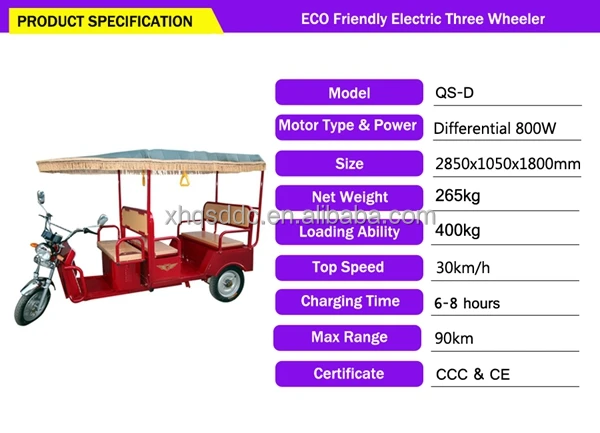 I CAT eco-friendly three wheeler e rickshaw price list in delhi tuk tuk for sale