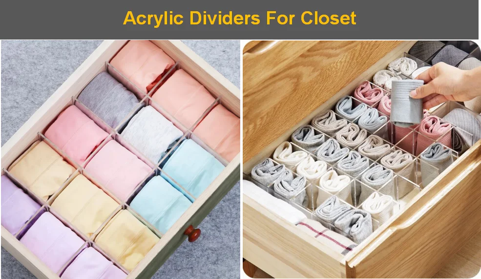 Factory Diy 25pcs Adjustable Acrylic Shelf Dividers For Household