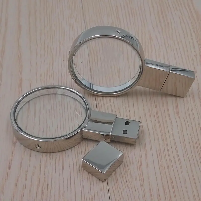 Creative custom magnifying glass portable usb memory 16gb u disk for sale - ANKUX.COM