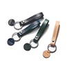High quality simple custom logo gift keychain vegetable leather key chain