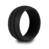 Comfort Fitness Exercise Silicone Band Tire Grain Wedding Rubber Ring for Climbing and Outdoors