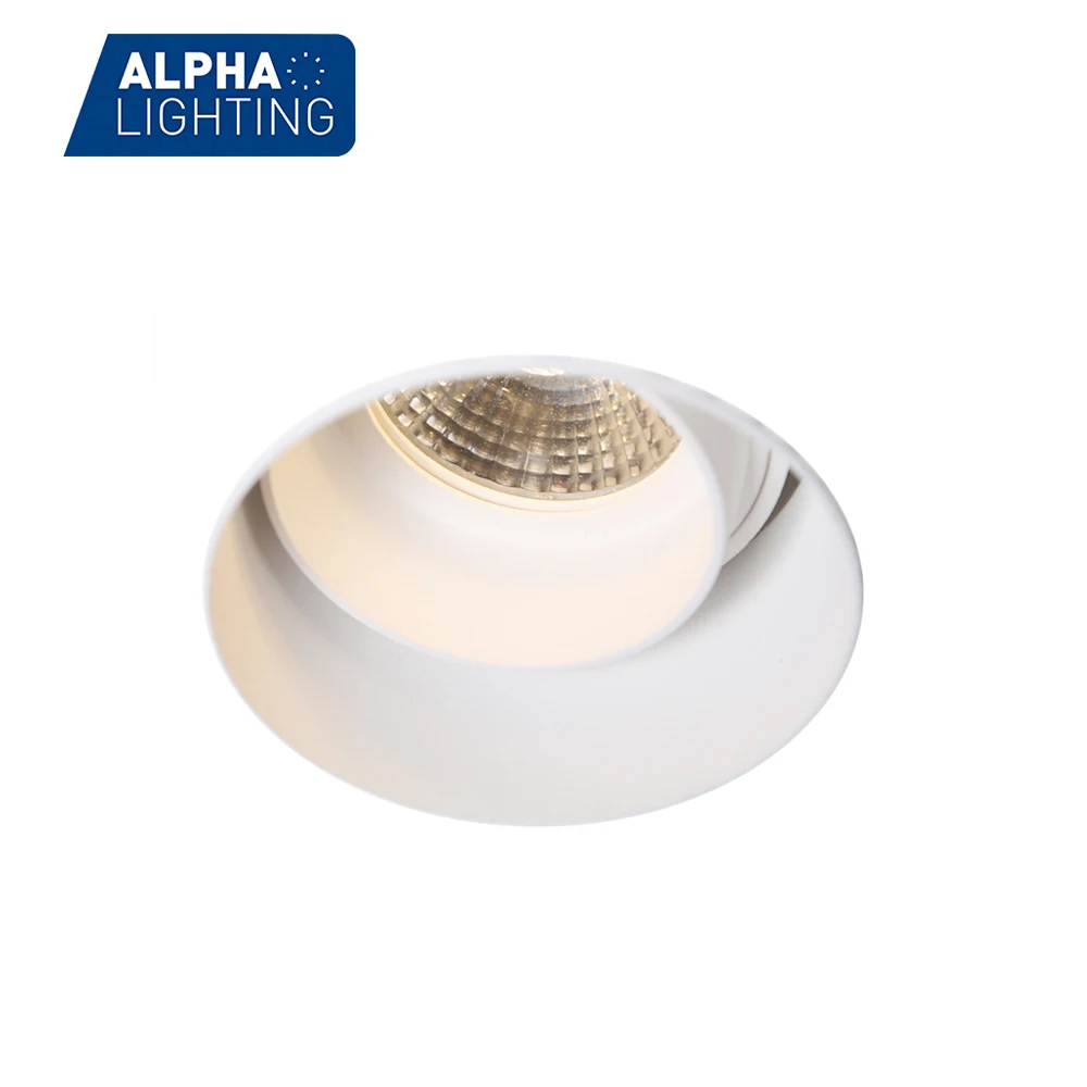 dongguan alpha factory gu10 mr16 trimless tiltable led downlight