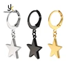 Drop Shaped Five Stars Stainless Steel Earrings Women