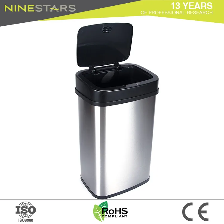 Ninestars Infrared Sensor 15 Litre Small Bathroom Waste Basket Ninestars Infrared Sensor 15 Litre